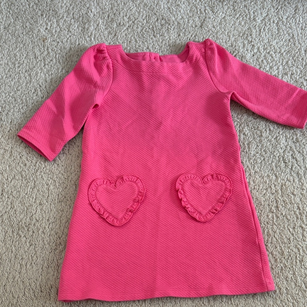 Janie and Jack Pink Heart Pocket Kids Dress